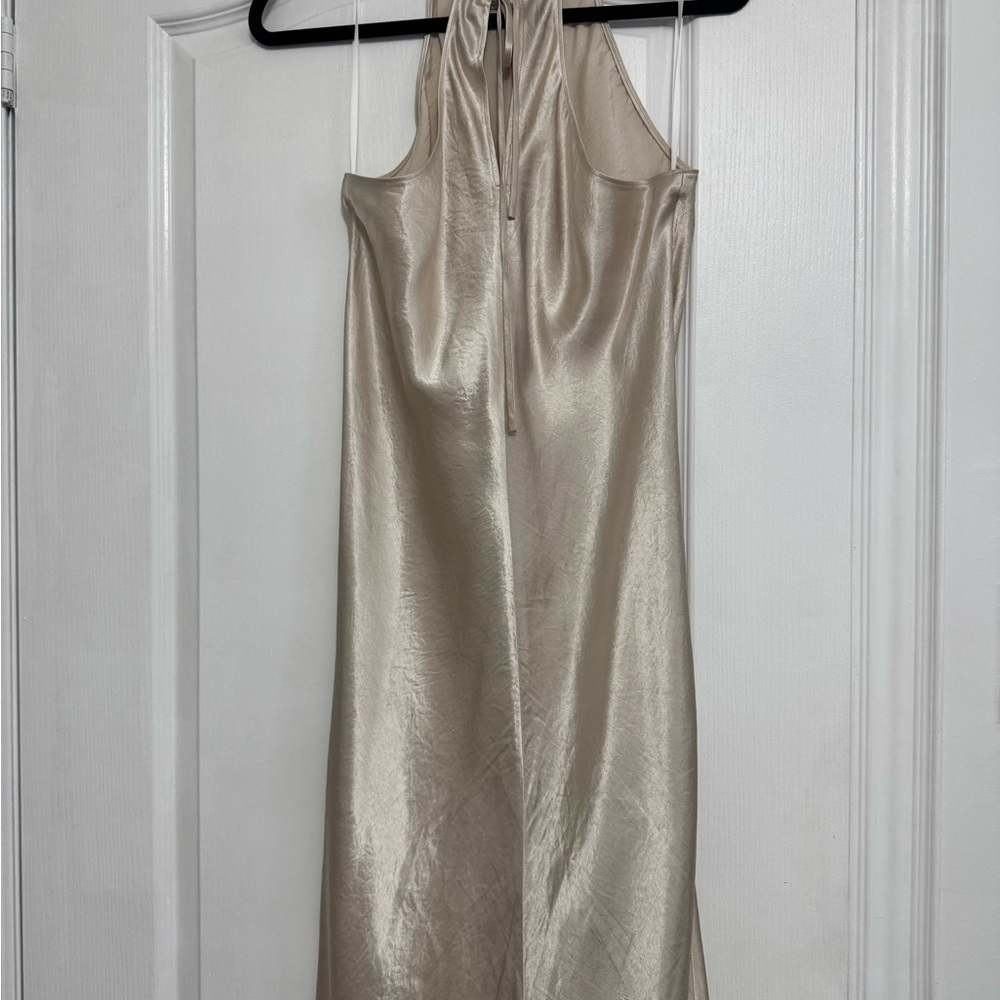 BABATON Satin Cream Backless Dress - Picture 4 of 7